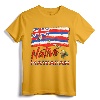 Hawaiian Islands Flag Native Hawaiian T-Shirt - Hawaii Map Design Tee for Men, Women, Children - Aloha Party Apparel