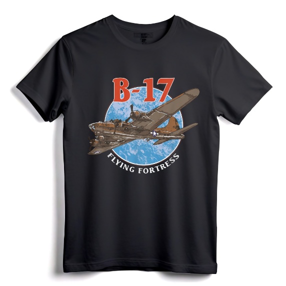 B-17 Flying Fortress World War 2 T-Shirt - Vintage Military Aircraft Tee for Aviation Enthusiasts and History Buffs