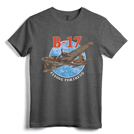 B-17 Flying Fortress World War 2 T-Shirt - Vintage Military Aircraft Tee for Aviation Enthusiasts and History Buffs