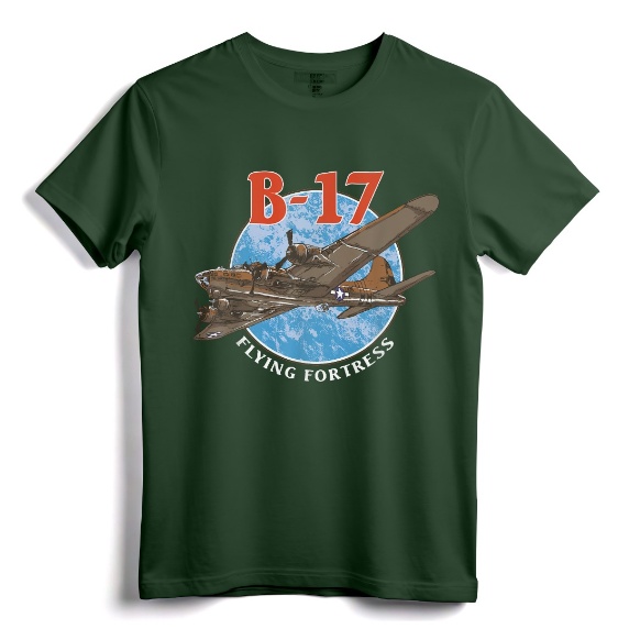 B-17 Flying Fortress World War 2 T-Shirt - Vintage Military Aircraft Tee for Aviation Enthusiasts and History Buffs