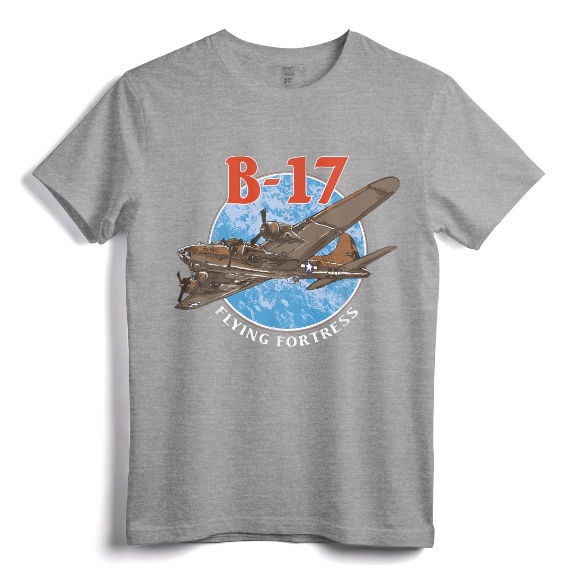 B-17 Flying Fortress World War 2 T-Shirt - Vintage Military Aircraft Tee for Aviation Enthusiasts and History Buffs