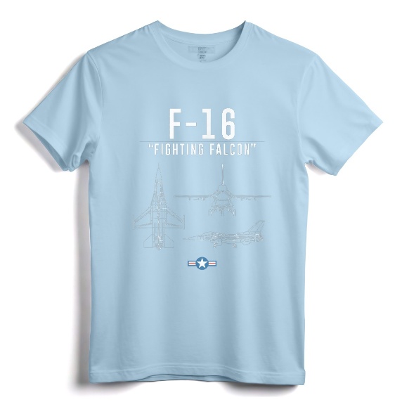 F-16 Shirt Military Air Force F16 Fighter Jet Tee - Vintage Design for Air Force Aviators and Military Pilots