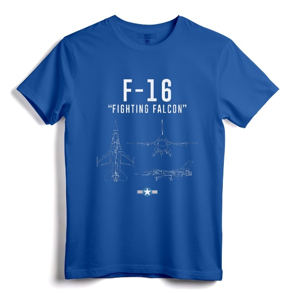 F-16 Shirt Military Air Force F16 Fighter Jet Tee - Vintage Design for Air Force Aviators and Military Pilots
