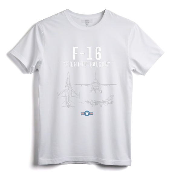 F-16 Shirt Military Air Force F16 Fighter Jet Tee - Vintage Design for Air Force Aviators and Military Pilots