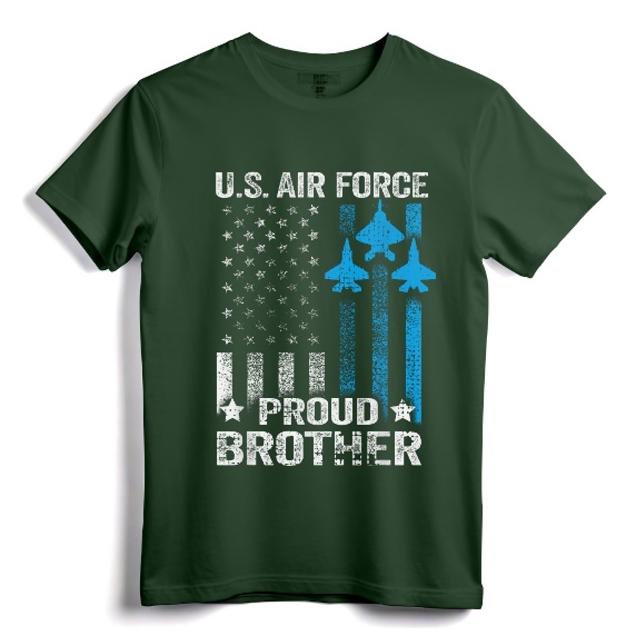 Vintage Proud Brother US Air Force T-Shirt - Distressed USAF Tee for Men and Women - Perfect USAF Gift for Veterans and Family