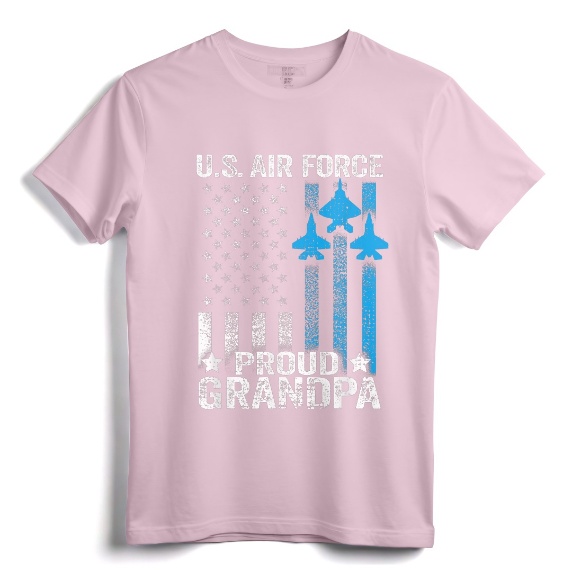 Proud Grandpa US Air Force T-Shirt - Vintage Distressed USAF Shirt for Men and Women - Perfect Gift for US Air Force Family