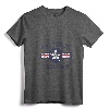 Women's Air Force Veteran with Vintage Roundel Grunge V-Neck T-Shirt - Patriotic Military Retirement Gift for Her