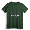 Women's Air Force Veteran with Vintage Roundel Grunge V-Neck T-Shirt - Patriotic Military Retirement Gift for Her