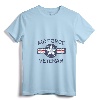 Women's Air Force Veteran with Vintage Roundel Grunge V-Neck T-Shirt - Patriotic Military Retirement Gift for Her