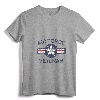 Women's Air Force Veteran with Vintage Roundel Grunge V-Neck T-Shirt - Patriotic Military Retirement Gift for Her