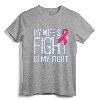 My Wife's Fight Is My Fight Breast Cancer Support T-Shirt - Husband's Breast Cancer Awareness Tee for Advocacy and Solidarity