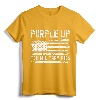 Purple Up For Military Kids USA Flag T-Shirt - Support Military Child Month Apparel for Kids and Adults
