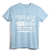 Purple Up For Military Kids USA Flag T-Shirt - Support Military Child Month Apparel for Kids and Adults
