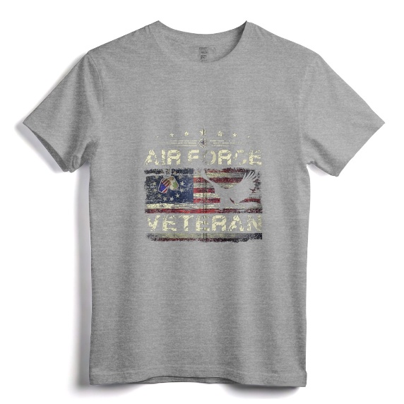 Vintage Veteran US Air Force T-shirt - American Betsy Ross Flag Zip Hoodie for Proud Air Force Veterans and Military Aviation Enthusiasts