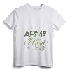Womens Proud Army Mom Art | Cute Military Mama Design USA Gift V-Neck T-Shirt - Camouflage Army Mom Tee for Military Family Support