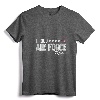 Womens ABU Proud Air Force Mom V-Neck T-Shirt - Supportive US Air Force Family Apparel for Military Moms