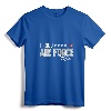Womens ABU Proud Air Force Mom V-Neck T-Shirt - Supportive US Air Force Family Apparel for Military Moms