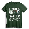 I Walk on Water Vintage Ice Hockey Tee Men Women Youth T-Shirt - Winter Sports Hockey Fan Apparel for Coaches and Players