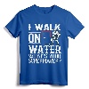 I Walk on Water Vintage Ice Hockey Tee Men Women Youth T-Shirt - Winter Sports Hockey Fan Apparel for Coaches and Players