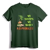 No Shoes No Shirt No Problem T-Shirt Palm Tree Island - Coastal Lifestyle Beach Vacation Tee for Men and Women