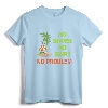 No Shoes No Shirt No Problem T-Shirt Palm Tree Island - Coastal Lifestyle Beach Vacation Tee for Men and Women