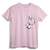 For Panda Lovers Cute Kawaii Baby Pandas In Pocket T-Shirt - Emo Panda Lover Tee with Fake Pocket Design