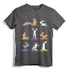 Bunny Yoga T-Shirt Funny Rabbits In Yoga Poses Sports Tee - Mindfulness Yoga Apparel for Women, Men, Girls, and Boys