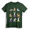 Bunny Yoga T-Shirt Funny Rabbits In Yoga Poses Sports Tee - Mindfulness Yoga Apparel for Women, Men, Girls, and Boys