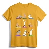 Bunny Yoga T-Shirt Funny Rabbits In Yoga Poses Sports Tee - Mindfulness Yoga Apparel for Women, Men, Girls, and Boys