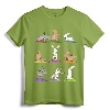 Bunny Yoga T-Shirt Funny Rabbits In Yoga Poses Sports Tee - Mindfulness Yoga Apparel for Women, Men, Girls, and Boys