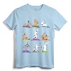 Bunny Yoga T-Shirt Funny Rabbits In Yoga Poses Sports Tee - Mindfulness Yoga Apparel for Women, Men, Girls, and Boys