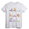 Bunny Yoga T-Shirt Funny Rabbits In Yoga Poses Sports Tee - Mindfulness Yoga Apparel for Women, Men, Girls, and Boys