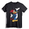 Officially Licensed Woody Woodpecker Full Body Logo Portrait T-Shirt - Classic Fit Retro Cartoon Tee for Fans
