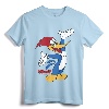Officially Licensed Woody Woodpecker Full Body Logo Portrait T-Shirt - Classic Fit Retro Cartoon Tee for Fans