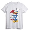 Officially Licensed Woody Woodpecker Full Body Logo Portrait T-Shirt - Classic Fit Retro Cartoon Tee for Fans