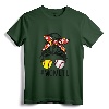 Dy Mom Life Softball Baseball Mothers Day Messy Bun T-Shirt - Ball Mom Graphic Tee for Baseball Softball Moms