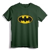 Batman Airbrush Bat Symbol T-Shirt - Officially Licensed DC Comics Tee for Adults, Women, and Kids