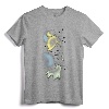 Disney Peter Pan Tinkerbell Airbrush Style Sketch T-Shirt - Officially Licensed Classic Fit Tee with Double-Needle Hem