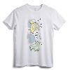 Disney Peter Pan Tinkerbell Airbrush Style Sketch T-Shirt - Officially Licensed Classic Fit Tee with Double-Needle Hem