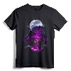 Official Disney Beauty and the Beast Moon Rose Airbrush Art T-Shirt - Licensed Classic Fit Tee for Disney Fans