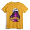 Official Disney Beauty and the Beast Moon Rose Airbrush Art T-Shirt - Licensed Classic Fit Tee for Disney Fans