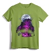 Official Disney Beauty and the Beast Moon Rose Airbrush Art T-Shirt - Licensed Classic Fit Tee for Disney Fans