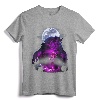 Official Disney Beauty and the Beast Moon Rose Airbrush Art T-Shirt - Licensed Classic Fit Tee for Disney Fans