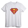 Superman Airbrush Shield T-Shirt - Official Licensed Tee for Adults, Women, and Kids - Authentic Superman Apparel by DC Comics