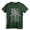 C-17 Globemaster Military Transport Airplane Flag T-Shirt - Graphic Tee for Avgeeks, Aviation Enthusiasts, and Military Aviators