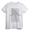 C-17 Globemaster Military Transport Airplane Flag T-Shirt - Graphic Tee for Avgeeks, Aviation Enthusiasts, and Military Aviators