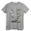 WW2 Warbirds P51 Mustang Spitfire Messerschmitt T-Shirt - Vintage Aircraft Design for Aviation Enthusiasts and History Buffs