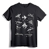 American Fighters Jets F22 Raptor F14 Tomcat Plane Spotting T-Shirt - Military Aircraft Design Tee for Aviation Enthusiasts and Airshow Attendees