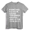 Cancer T-Shirt with Funny Inspirational Quote - Motivational Apparel for Cancer Fighters | Designed by Jomadado
