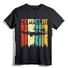 Retro Zeppelin 70s 80s Dirigible Airship Zepelin Zepplin T-Shirt - Vintage Blimp Tee for Aircraft Lovers and History Enthusiasts